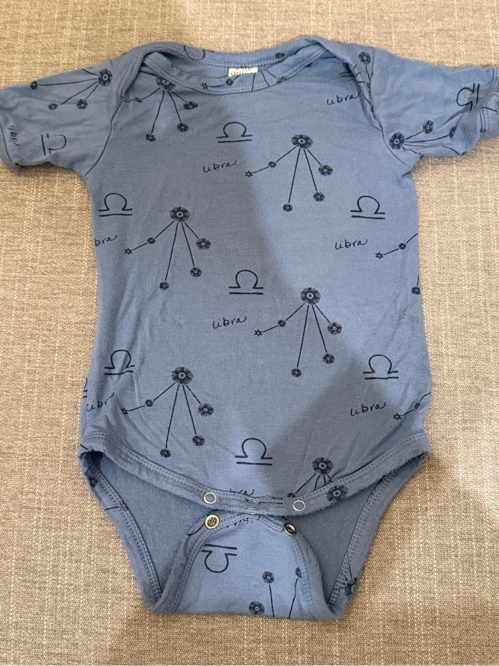 kate quinn Blue Libra Constellation Baby One-Piece Bodysuit